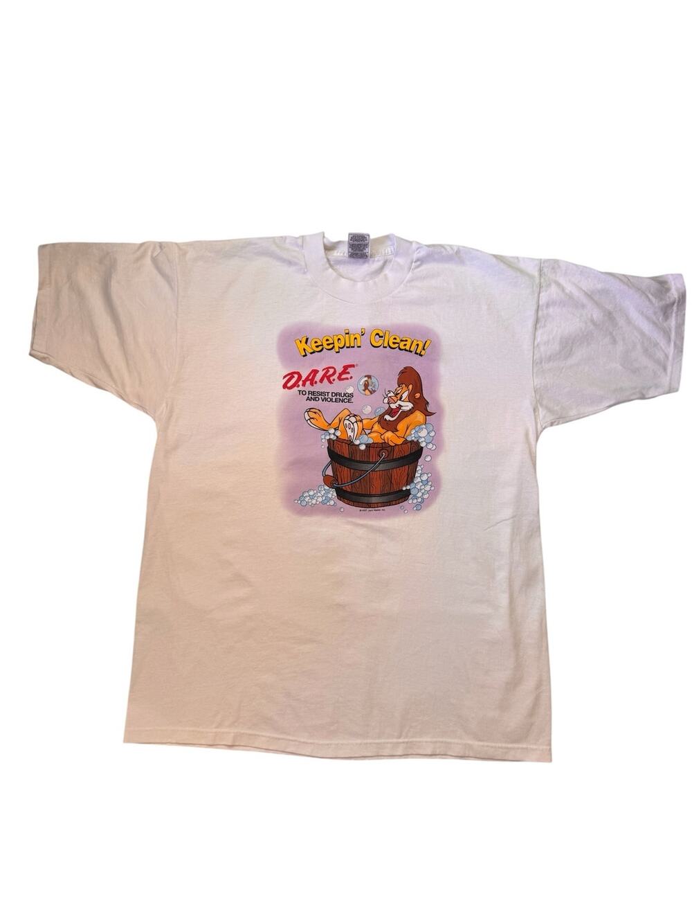 DARE Keepin’ Clean Resist Drugs and Violence Reissue T-shirt Size XL Mens 1997
